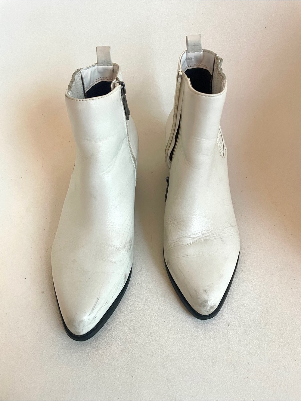 Waterproof Leather Pointed Toe Side-Zip Ankle Boots by Blondo 8.5